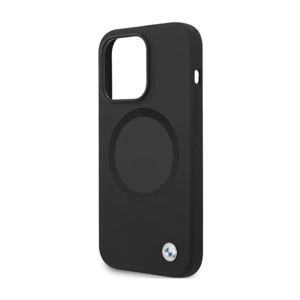 BMW Signature Liquid Silicone MagSafe - iPhone 14 Pro -kotelo (musta)