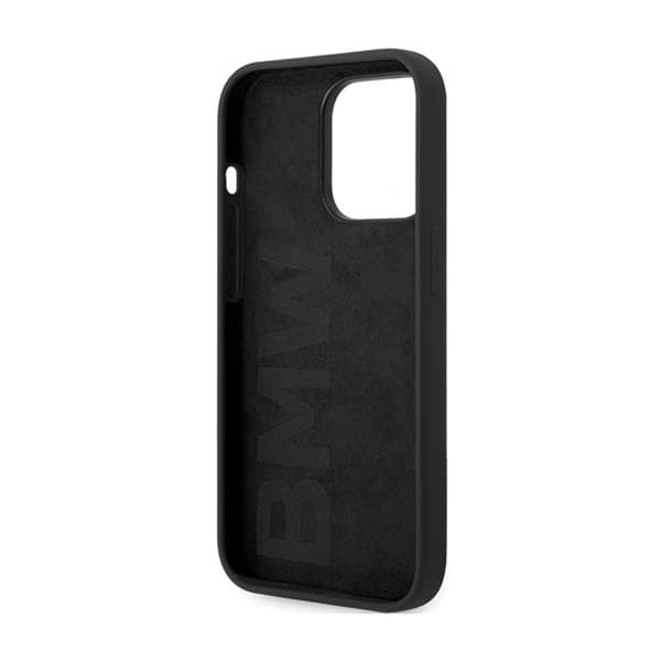 BMW Signature Liquid Silicone MagSafe - iPhone 14 Pro -kotelo (musta)