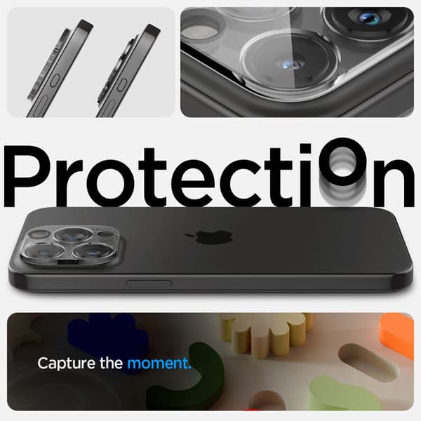 Spigen Optik.TR kamerasuoja - linssin suojalasi iPhone 15 Pro / 15 Pro Max / iPhone 14 Pro / 14 Pro Max (2 kpl) (läpinäkyvä)