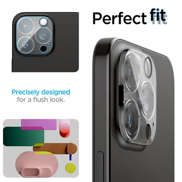 Spigen Optik.TR kamerasuoja - linssin suojalasi iPhone 15 Pro / 15 Pro Max / iPhone 14 Pro / 14 Pro Max (2 kpl) (läpinäkyvä)
