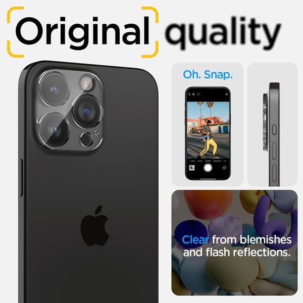 Spigen Optik.TR kamerasuoja - linssin suojalasi iPhone 15 Pro / 15 Pro Max / iPhone 14 Pro / 14 Pro Max (2 kpl) (läpinäkyvä)