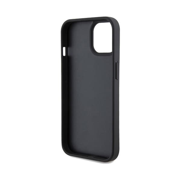 Ferrari Perforated Waves -metallilogo - iPhone 15 -kotelo (musta)