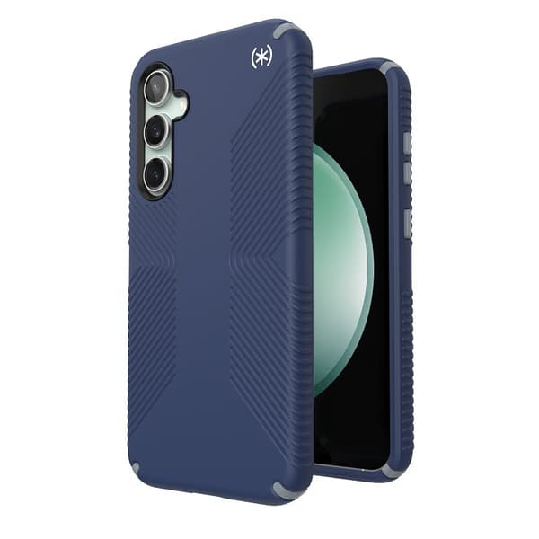 Speck Presidio2 Grip - Samsung Galaxy S23 FE-fodral (kustblå/svart/vit)
