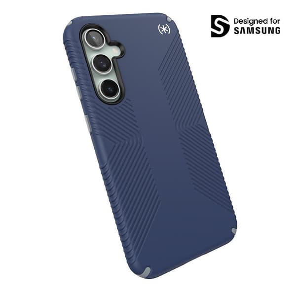 Speck Presidio2 Grip - Samsung Galaxy S23 FE-fodral (kustblå/svart/vit)