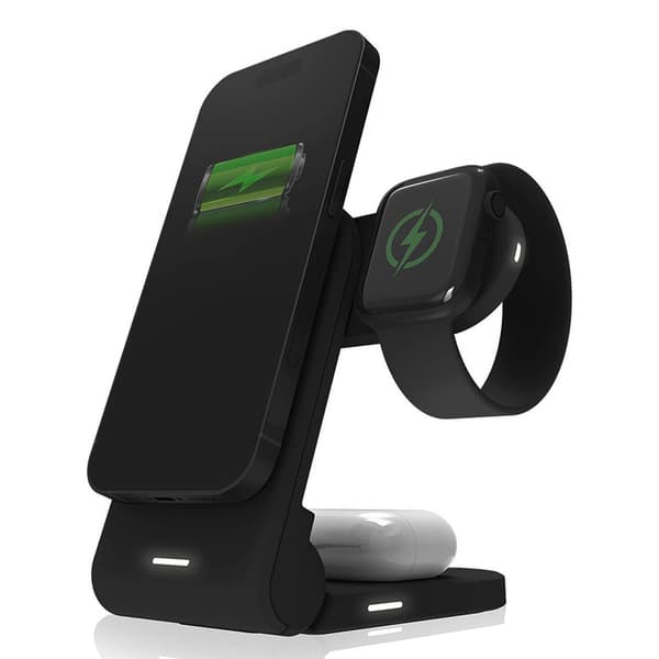 STM ChargeTree MAG - 3in1 mobiililaturi MagSafella (musta)