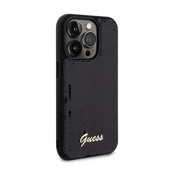 Guess Sequin Script Metal - iPhone 13 Pro Max etui (sort)