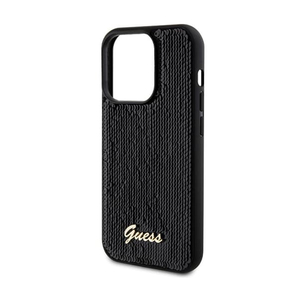 Guess Sequin Script Metal - iPhone 13 Pro Max etui (sort)