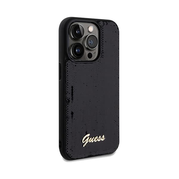 Guess Sequin Script Metal - iPhone 14 Pro-cover (sort)