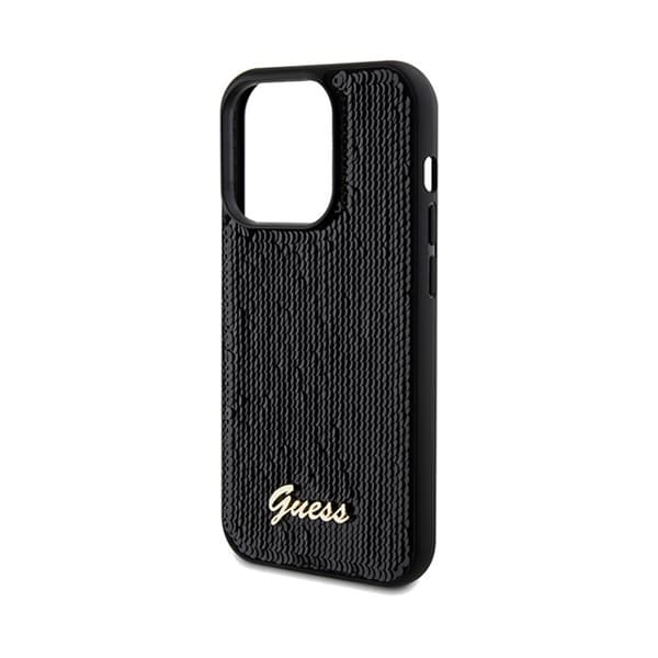 Guess Sequin Script Metal - iPhone 14 Pro-cover (sort)