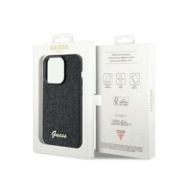 Guess Disco Metal Script - iPhone 13 Pro-cover (sort)