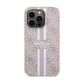 Pikkukuva 3 / 8: Guess 4G Printed Stripes MagSafe - iPhone 15 Pro -kotelo (vaaleanpunainen)