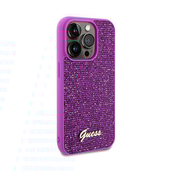 Guess Disco Metal Script - iPhone 14 Pro-cover (fuchsia)