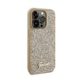 Miniatyrbillede 4 af 8: Guess Disco Metal Script - iPhone 14 Pro etui (guld)