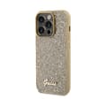 Miniatyrbillede 2 af 8: Guess Disco Metal Script - iPhone 14 Pro etui (guld)