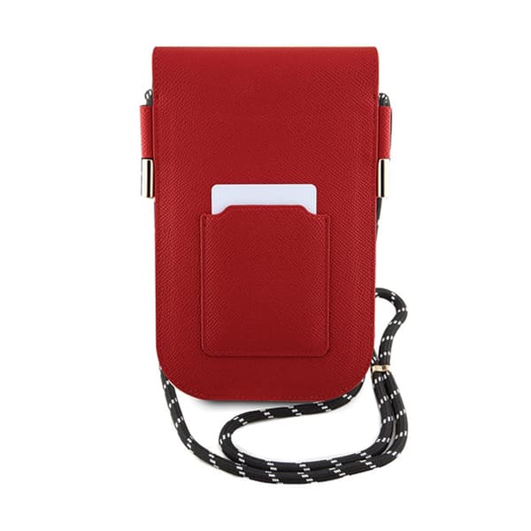 Hello Kitty nahkainen piilotettu Kitty johto - Crossbody puhelinlaukku (punainen)
