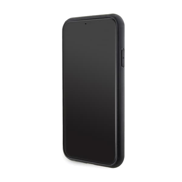 Karl Lagerfeld Gripstand Saffiano Karl & Choupette Pins - iPhone 11 cover (sort)