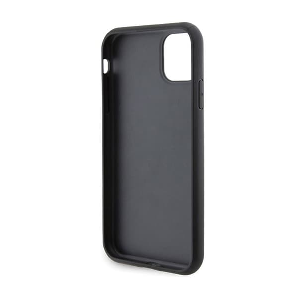 Karl Lagerfeld Gripstand Saffiano Karl & Choupette Pins - iPhone 11 cover (sort)