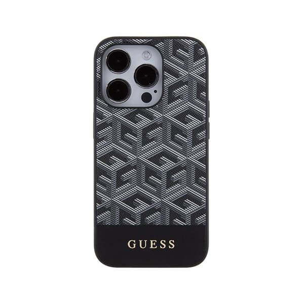 Guess GCube Stripes MagSafe - iPhone 15 Pro -kotelo (musta)