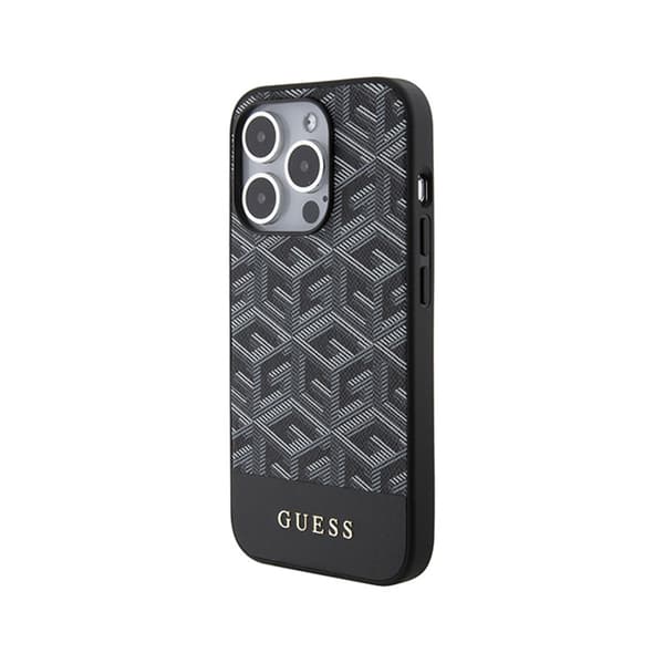 Guess GCube Stripes MagSafe - iPhone 15 Pro -kotelo (musta)