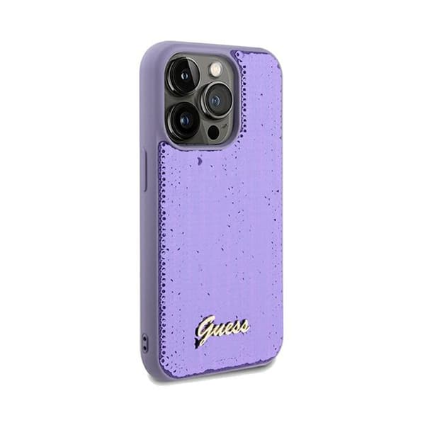 Guess Sequin Script Metal - iPhone 13 Pro Max etui (lilla)