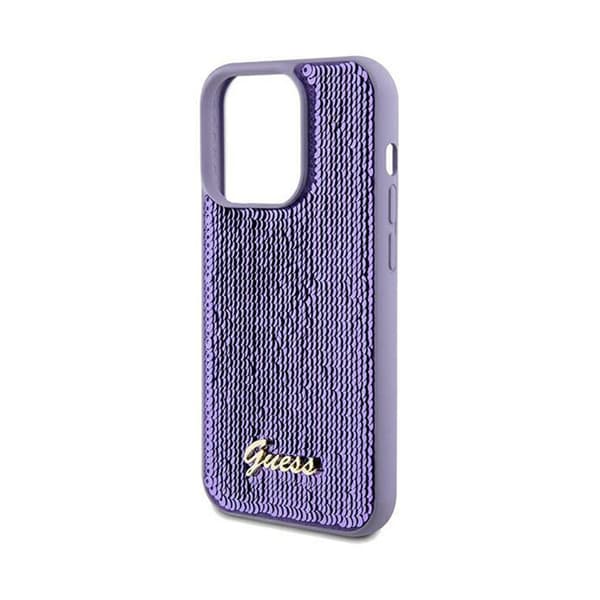 Guess Sequin Script Metal - iPhone 13 Pro Max etui (lilla)