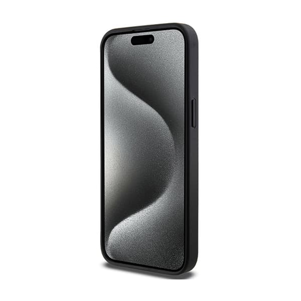 Karl Lagerfeld Gripstand Saffiano Choupette Pins - iPhone 13 Pro -kotelo (musta)
