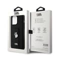 Pikkukuva 8 / 8: Karl Lagerfeld Gripstand Saffiano Choupette Pins - iPhone 13 Pro -kotelo (musta)