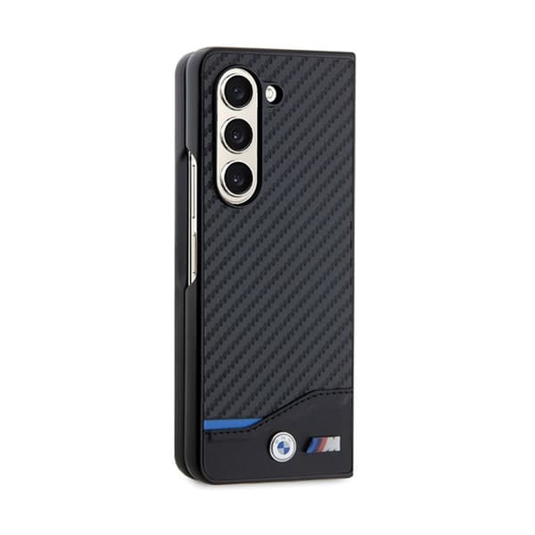 BMW Leather Carbon - Samsung Galaxy Z Fold 5 -kotelo (musta)