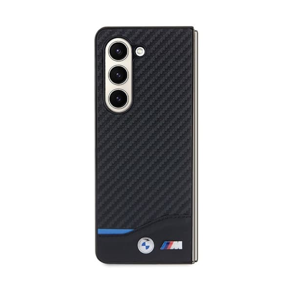 BMW Leather Carbon - Samsung Galaxy Z Fold 5 -kotelo (musta)