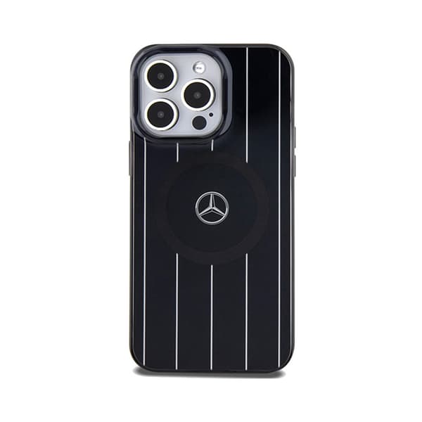 Mercedes Double Layer Crossed Lines MagSafe - iPhone 15 Pro Max -kotelo (musta)