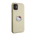 Pikkukuva 4 / 8: Hello Kitty nahkainen Kitty Head MagSafe - iPhone 11 -kotelo (kulta)