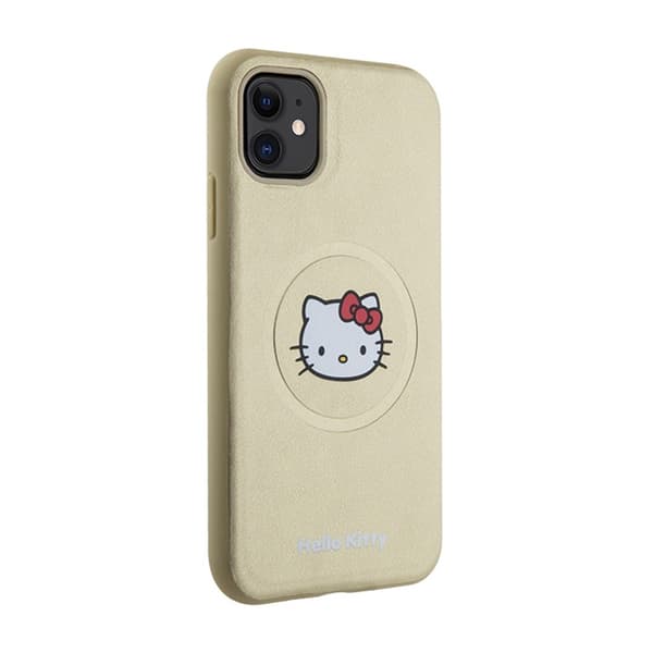 Hello Kitty nahkainen Kitty Head MagSafe - iPhone 11 -kotelo (kulta)