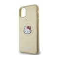 Pikkukuva 6 / 8: Hello Kitty nahkainen Kitty Head MagSafe - iPhone 11 -kotelo (kulta)