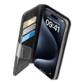 Miniatyrbillede 1 af 7: Cellularline Book Agenda - iPhone 15 Pro-etui med MICROBAN-coating (sort)