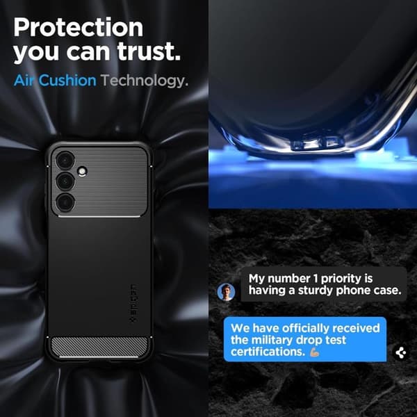 Spigen Rugged Armor - Etui til Samsung Galaxy A25 5G (sort)