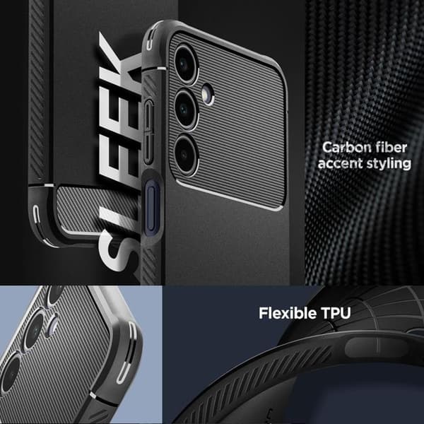 Spigen Rugged Armor - Etui til Samsung Galaxy A25 5G (sort)