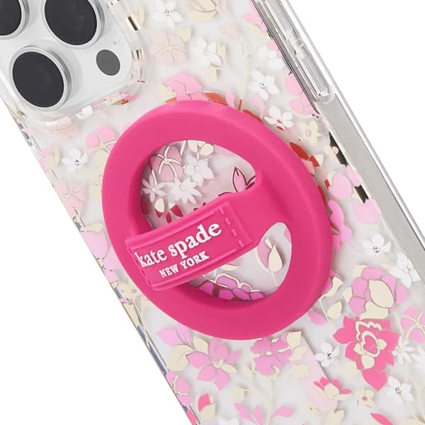 Kate Spade New York Magnetic Loop Grip - MagSafe Finger Grip (Pom Pom Pink)