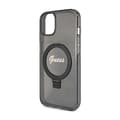 Pikkukuva 6 / 8: Guess Ring Stand Script Glitter MagSafe - iPhone 15 Plus -kotelo (musta)