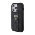 Miniatyrbild 3 av 9: Guess Grip Stand 4G Triangle Strass-logotyp - iPhone 15 Pro-fodral (svart)