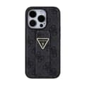 Miniatyrbild 4 av 9: Guess Grip Stand 4G Triangle Strass-logotyp - iPhone 15 Pro-fodral (svart)