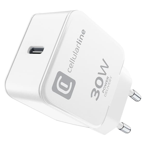 Cellularline The One - USB-C Power Delivery 30 W seinälaturi (valkoinen)