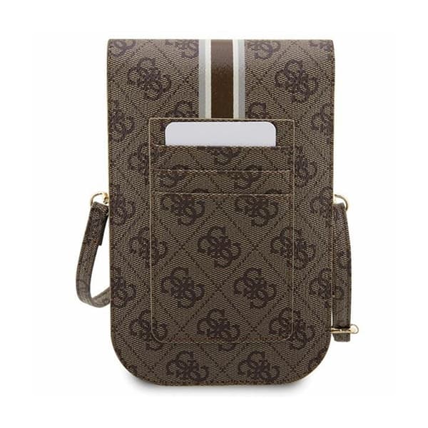 Guess 4G Stripes - Crossbody-telefonväska (brun)