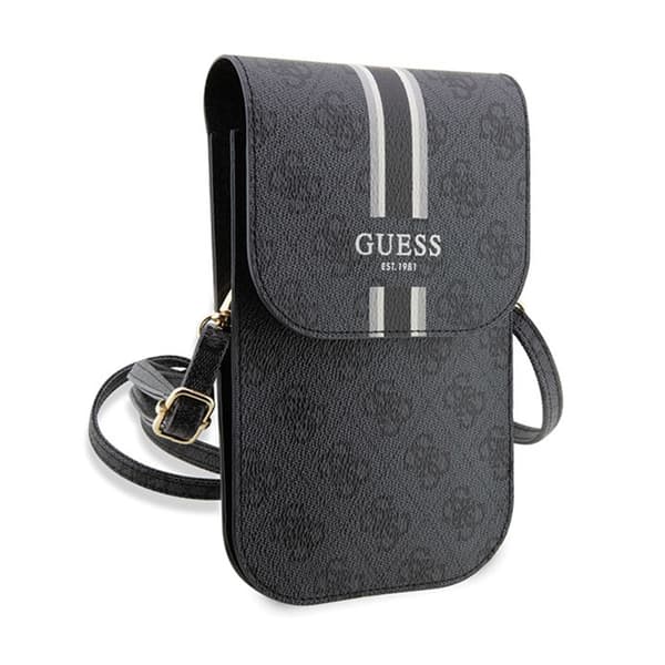 Guess 4G Stripes - Crossbody-telefonväska (svart)