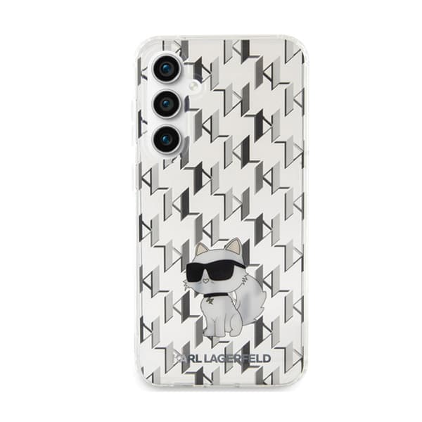 Karl Lagerfeld Monogram Choupette - Samsung Galaxy S23 FE -kotelo (läpinäkyvä)