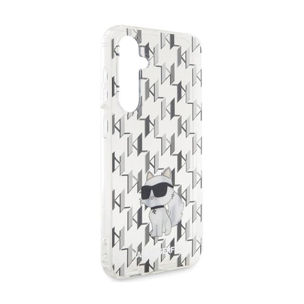 Karl Lagerfeld Monogram Choupette - Samsung Galaxy S23 FE -kotelo (läpinäkyvä)
