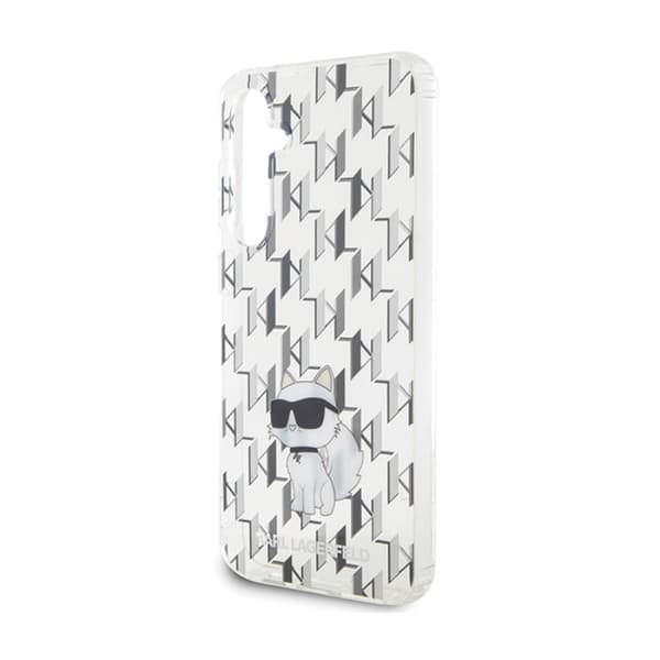 Karl Lagerfeld Monogram Choupette - Samsung Galaxy S23 FE -kotelo (läpinäkyvä)