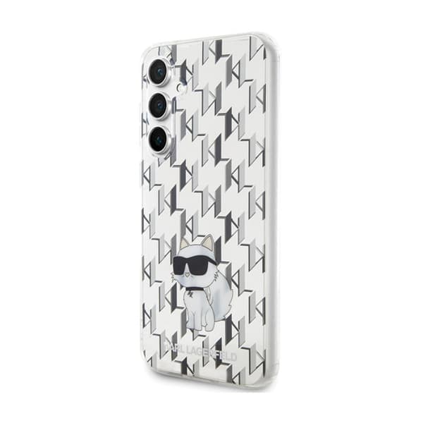 Karl Lagerfeld Monogram Choupette - Samsung Galaxy S23 FE -kotelo (läpinäkyvä)
