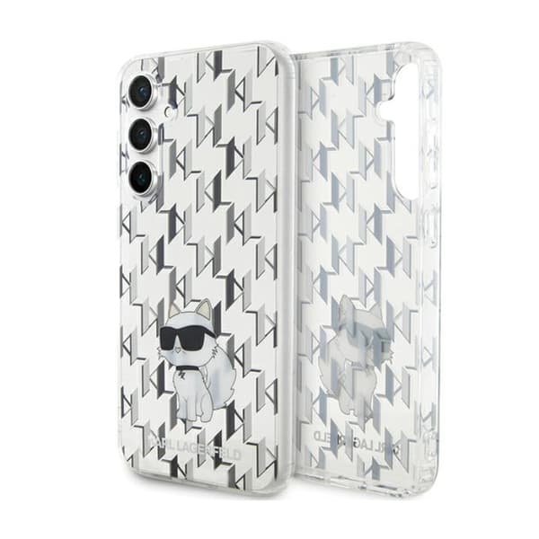 Karl Lagerfeld Monogram Choupette - Samsung Galaxy S23 FE -kotelo (läpinäkyvä)