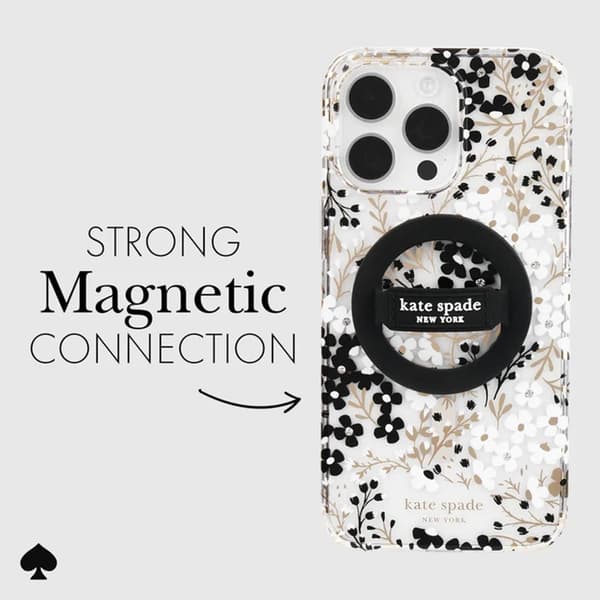 Kate Spade New York Magnetic Loop Grip - MagSafe Finger Grip (musta)