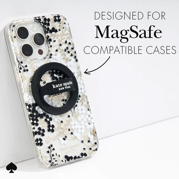 Kate Spade New York Magnetic Loop Grip - MagSafe Finger Grip (musta)